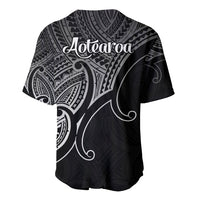 Aotearoa Polynesian Baseball Jersey with Maori Koru Black LT9 - Wonder Print Shop