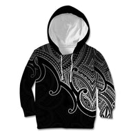 Aotearoa Polynesian Kid Hoodie with Maori Koru Black - Wonder Print Shop