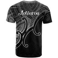 Aotearoa Polynesian T Shirt with Maori Koru Black - Wonder Print Shop