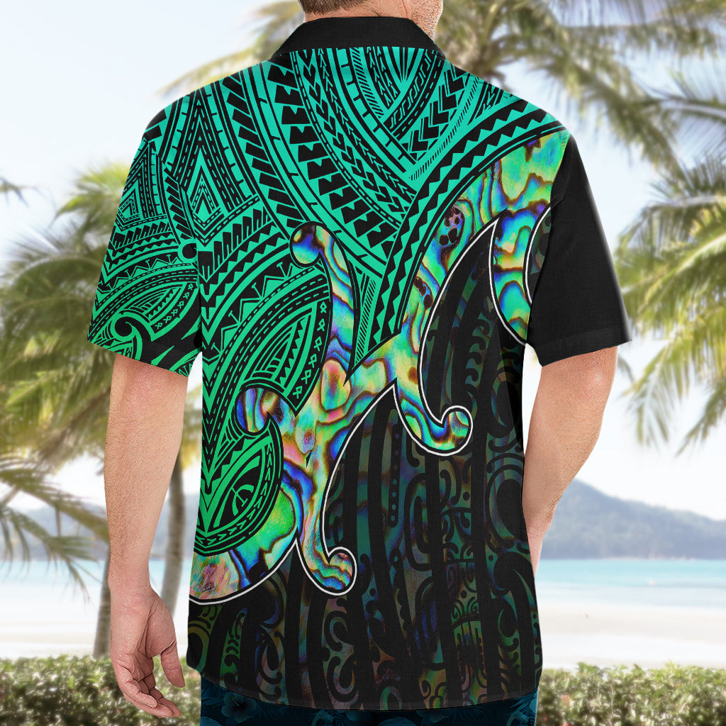 Aotearoa Polynesian Hawaiian Shirt with Maori Koru Blue - Wonder Print Shop
