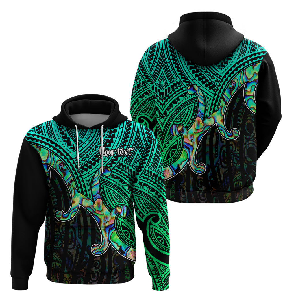 Aotearoa Polynesian Hoodie with Maori Koru Blue - Wonder Print Shop