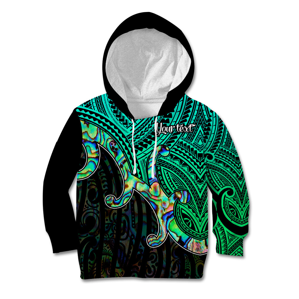 Aotearoa Polynesian Kid Hoodie with Maori Koru Blue - Wonder Print Shop