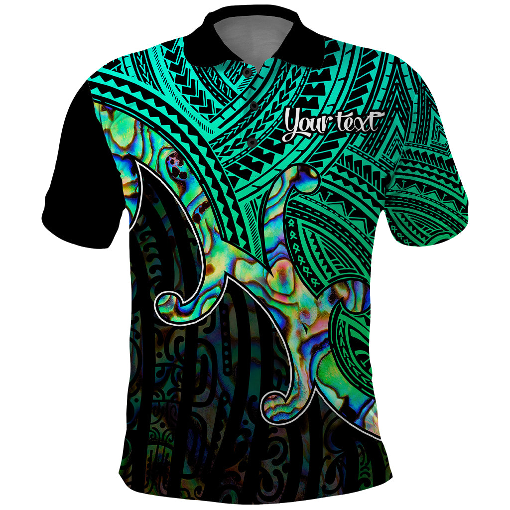 Aotearoa Polynesian Polo Shirt with Maori Koru Blue - Wonder Print Shop