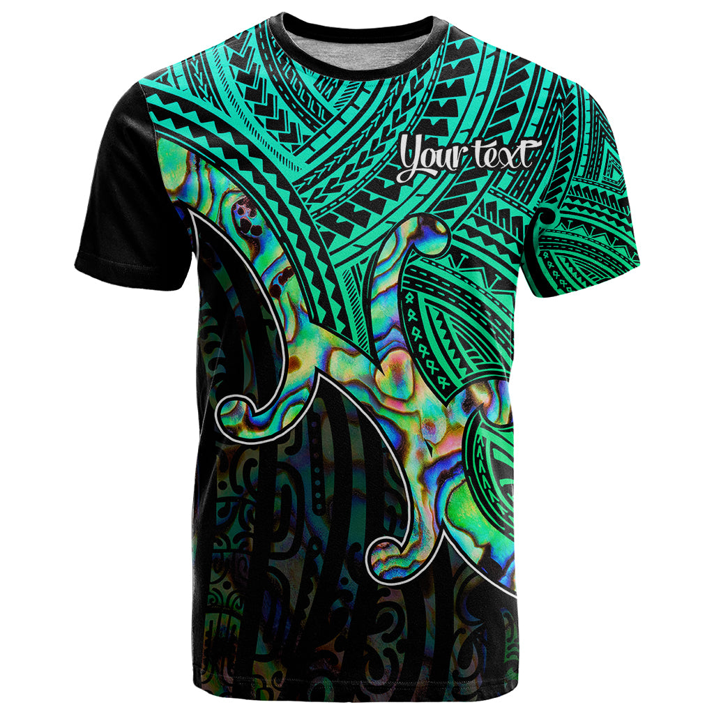 Aotearoa Polynesian T Shirt with Maori Koru Blue - Wonder Print Shop