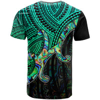 Aotearoa Polynesian T Shirt with Maori Koru Blue - Wonder Print Shop