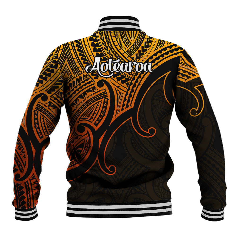 Aotearoa Polynesian Baseball Jacket with Maori Koru Gold LT9 - Wonder Print Shop