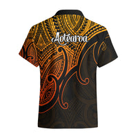 Aotearoa Polynesian Hawaiian Shirt with Maori Koru Gold - Wonder Print Shop