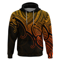 Aotearoa Polynesian Hoodie with Maori Koru Gold - Wonder Print Shop