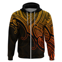 Aotearoa Polynesian Hoodie with Maori Koru Gold - Wonder Print Shop