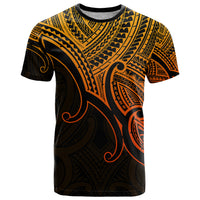 Aotearoa Polynesian T Shirt with Maori Koru Gold - Wonder Print Shop