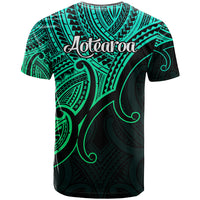 Aotearoa Polynesian T Shirt with Maori Koru Green - Wonder Print Shop