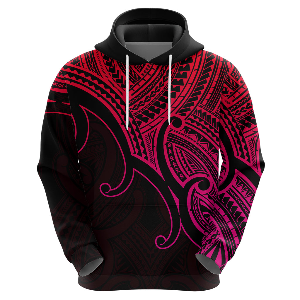 Aotearoa Polynesian Hoodie with Maori Koru Pink - Wonder Print Shop