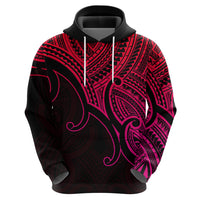 Aotearoa Polynesian Hoodie with Maori Koru Pink - Wonder Print Shop