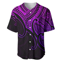 Aotearoa Polynesian Baseball Jersey with Maori Koru Purple LT9 - Wonder Print Shop