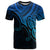 Custom Aotearoa Polynesian T Shirt with Maori Koru Blue - Wonder Print Shop