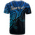 Custom Aotearoa Polynesian T Shirt with Maori Koru Blue - Wonder Print Shop