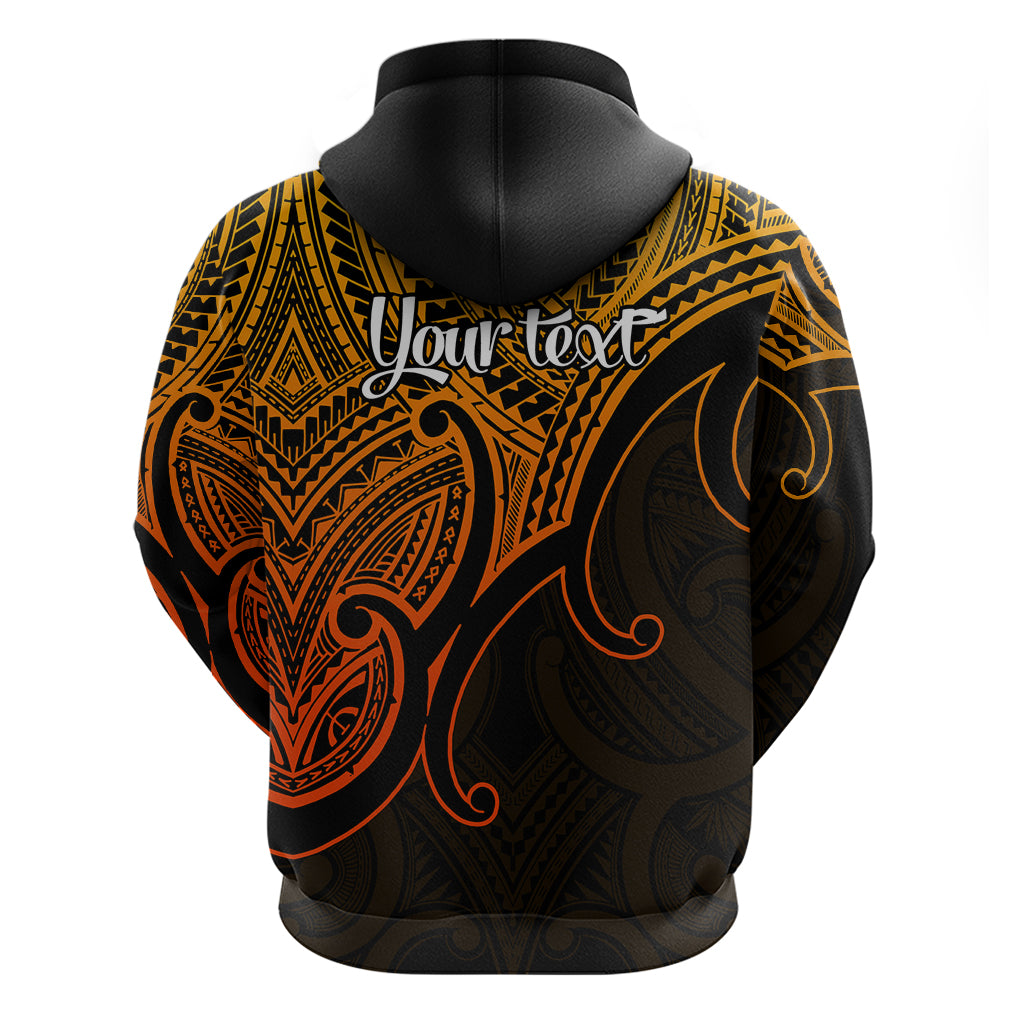 Custom Aotearoa Polynesian Hoodie with Maori Koru Gold - Wonder Print Shop