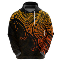 Custom Aotearoa Polynesian Hoodie with Maori Koru Gold - Wonder Print Shop