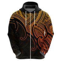 Custom Aotearoa Polynesian Hoodie with Maori Koru Gold - Wonder Print Shop