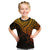 Custom Aotearoa Polynesian Kid T Shirt with Maori Koru Gold - Wonder Print Shop