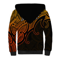 Custom Aotearoa Polynesian Sherpa Hoodie with Maori Koru Gold - Wonder Print Shop