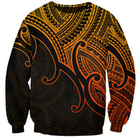 Custom Aotearoa Polynesian Sweatshirt with Maori Koru Gold - Wonder Print Shop