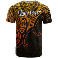 Custom Aotearoa Polynesian T Shirt with Maori Koru Gold - Wonder Print Shop