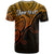 Custom Aotearoa Polynesian T Shirt with Maori Koru Gold - Wonder Print Shop