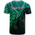 Custom Aotearoa Polynesian T Shirt with Maori Koru Green - Wonder Print Shop