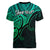 Custom Aotearoa Polynesian Women V Neck T Shirt with Maori Koru Green - Wonder Print Shop