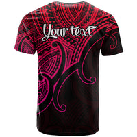 Custom Aotearoa Polynesian T Shirt with Maori Koru Pink - Wonder Print Shop