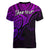 Custom Aotearoa Polynesian Women V Neck T Shirt with Maori Koru Purple - Wonder Print Shop