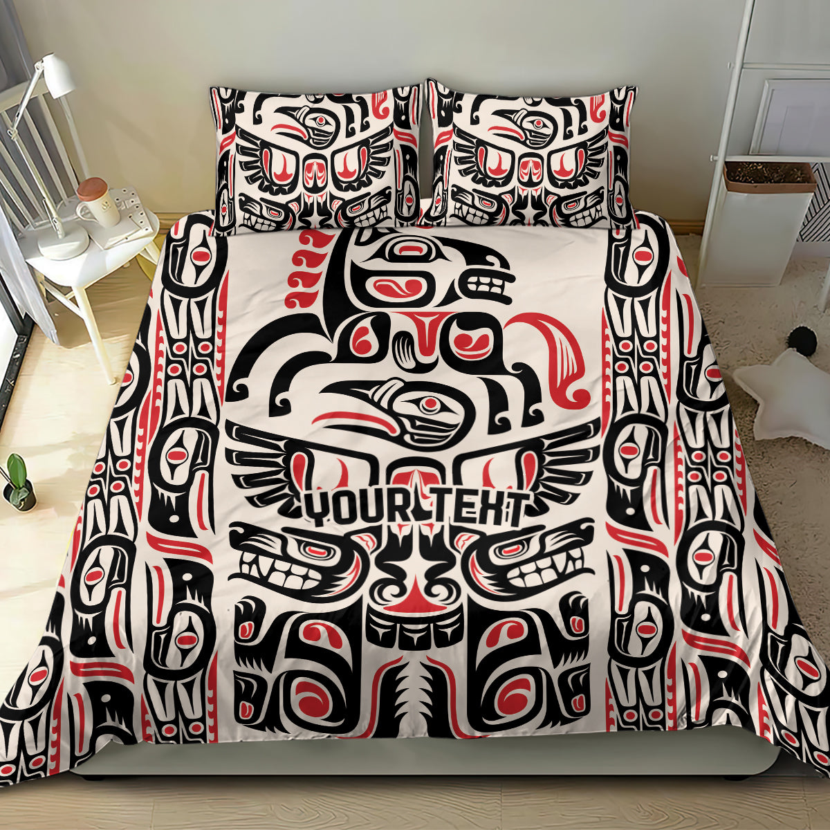 Personalized Canada Indigenous Haida Art Bedding Set LT9 - Wonder Print Shop
