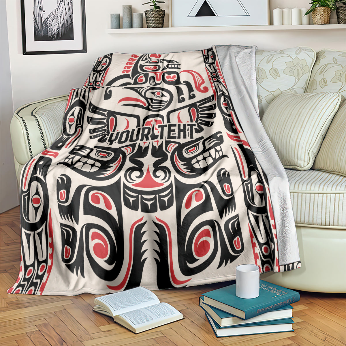 Personalized Canada Indigenous Haida Art Blanket