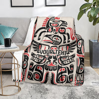 Personalized Canada Indigenous Haida Art Blanket