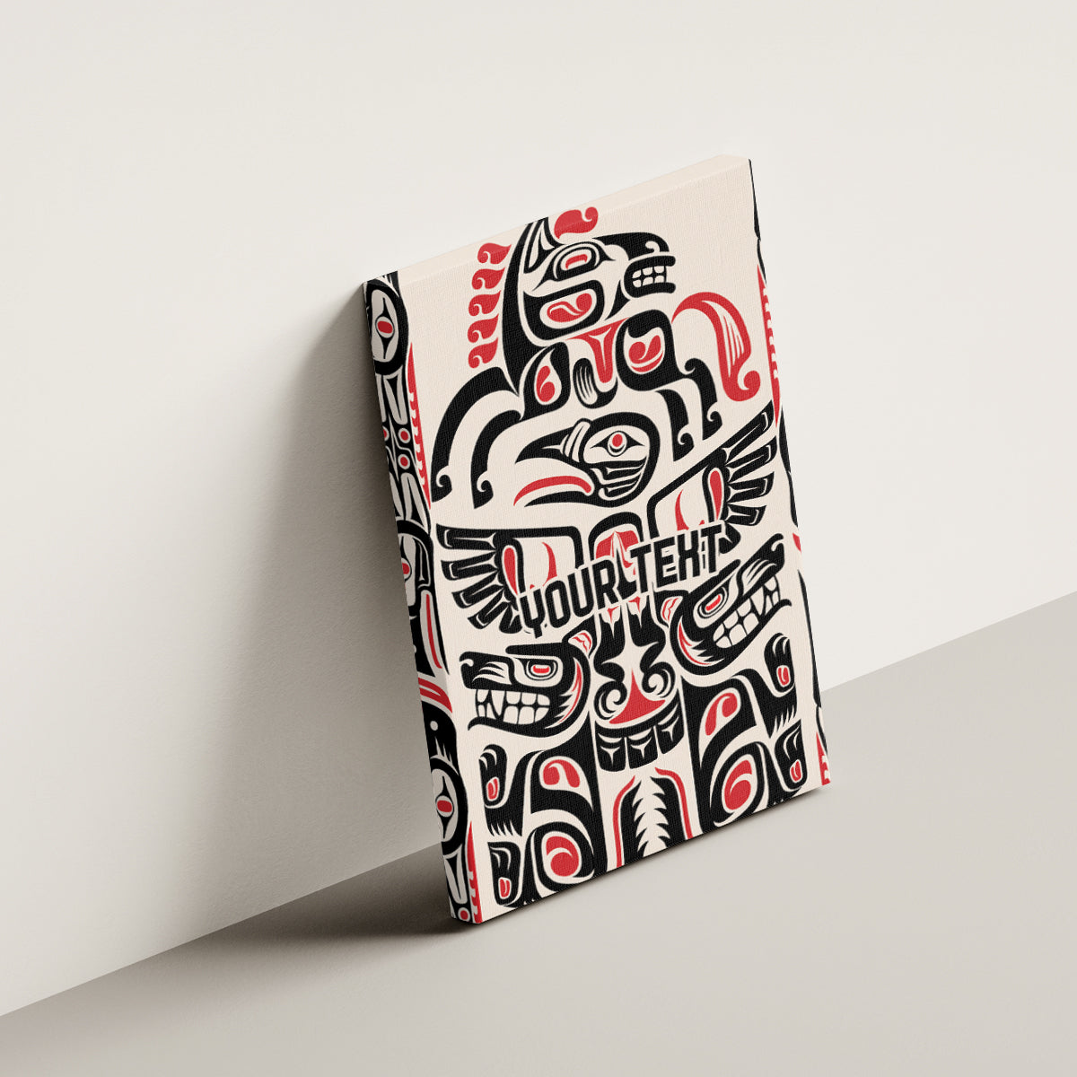 Personalized Canada Indigenous Haida Art Canvas Wall Art LT9 - Wonder Print Shop