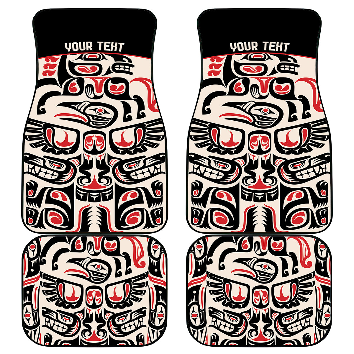 Personalized Canada Indigenous Haida Art Car Mats LT9 - Wonder Print Shop