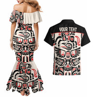 Personalized Canada Indigenous Haida Art Couples Matching Mermaid Dress and Hawaiian Shirt LT9 - Wonder Print Shop