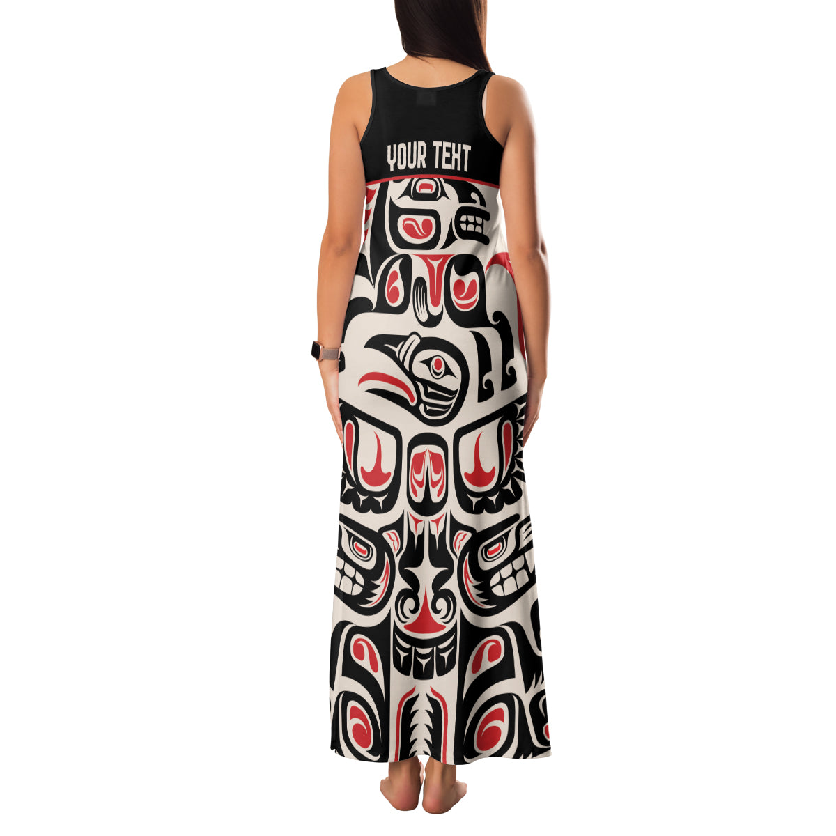 Personalized Canada Indigenous Haida Art Family Matching Tank Maxi Dress and Hawaiian Shirt - Wonder Print Shop