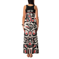 Personalized Canada Indigenous Haida Art Family Matching Tank Maxi Dress and Hawaiian Shirt - Wonder Print Shop
