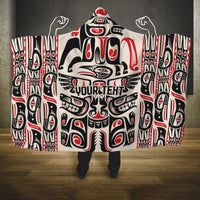 Personalized Canada Indigenous Haida Art Hooded Blanket