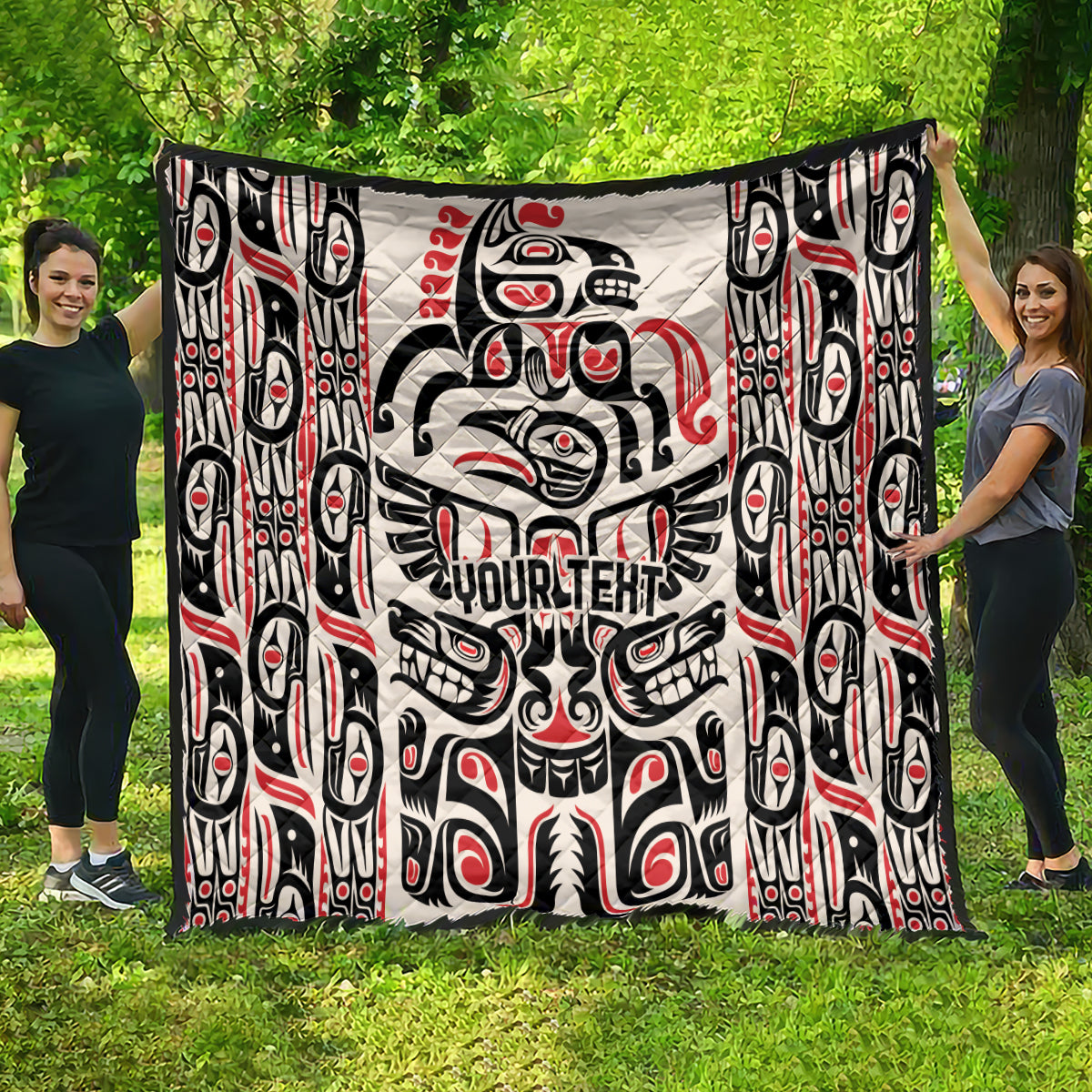 Personalized Canada Indigenous Haida Art Quilt - Wonder Print Shop