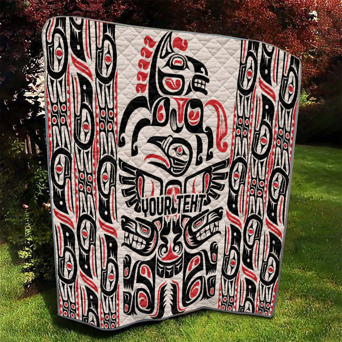 Personalized Canada Indigenous Haida Art Quilt - Wonder Print Shop