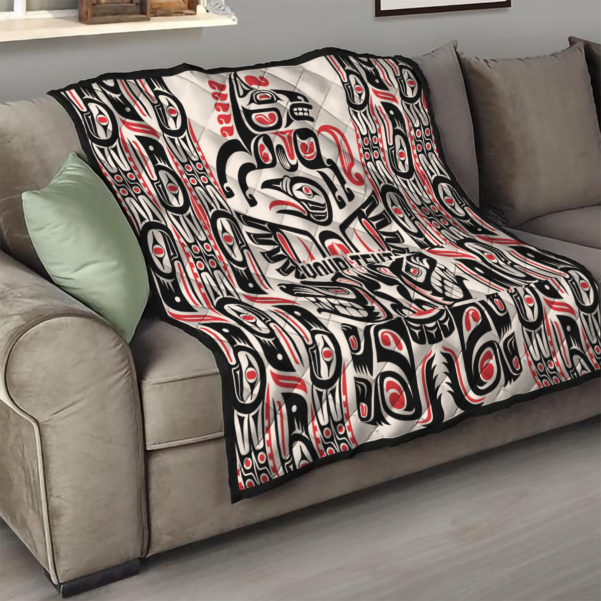 Personalized Canada Indigenous Haida Art Quilt - Wonder Print Shop