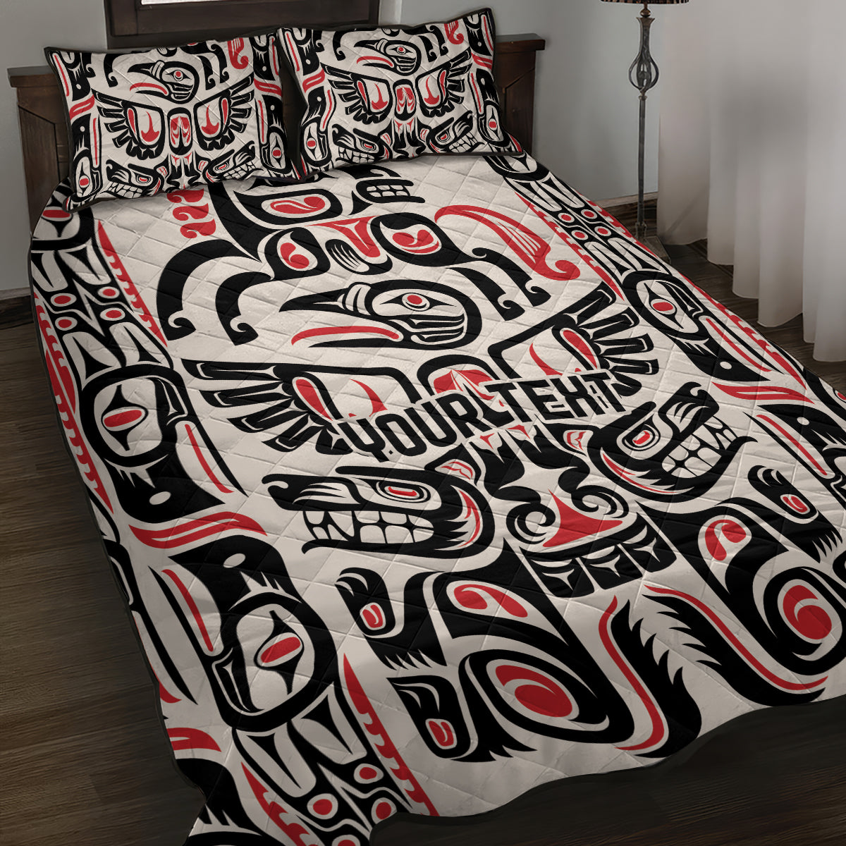 Personalized Canada Indigenous Haida Art Quilt Bed Set - Wonder Print Shop
