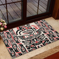 Personalized Canada Indigenous Haida Art Rubber Doormat - Wonder Print Shop