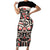 Personalized Canada Indigenous Haida Art Short Sleeve Bodycon Dress - Wonder Print Shop