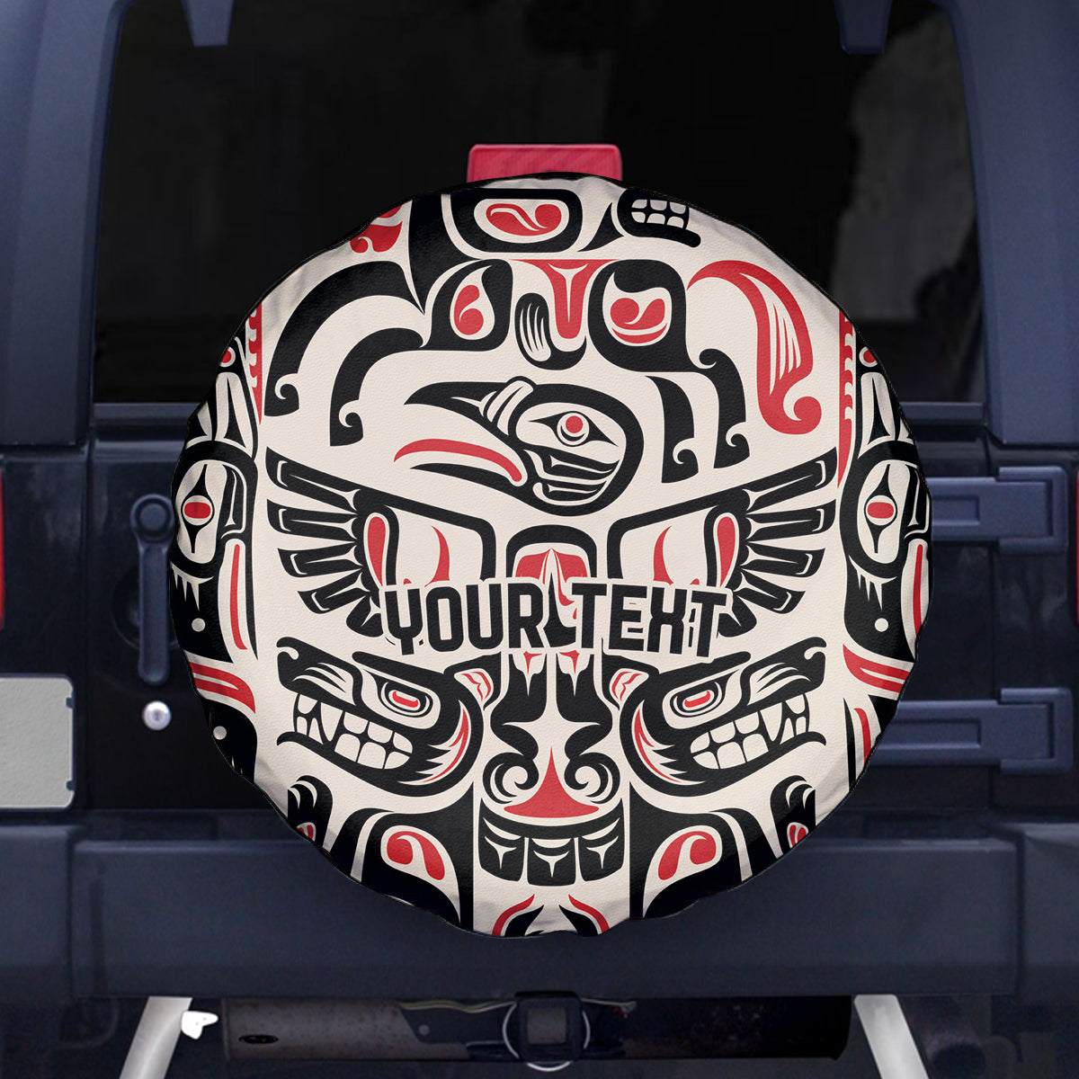 Personalized Canada Indigenous Haida Art Spare Tire Cover - Wonder Print Shop