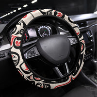 Canada Indigenous Haida Art Steering Wheel Cover - Wonder Print Shop