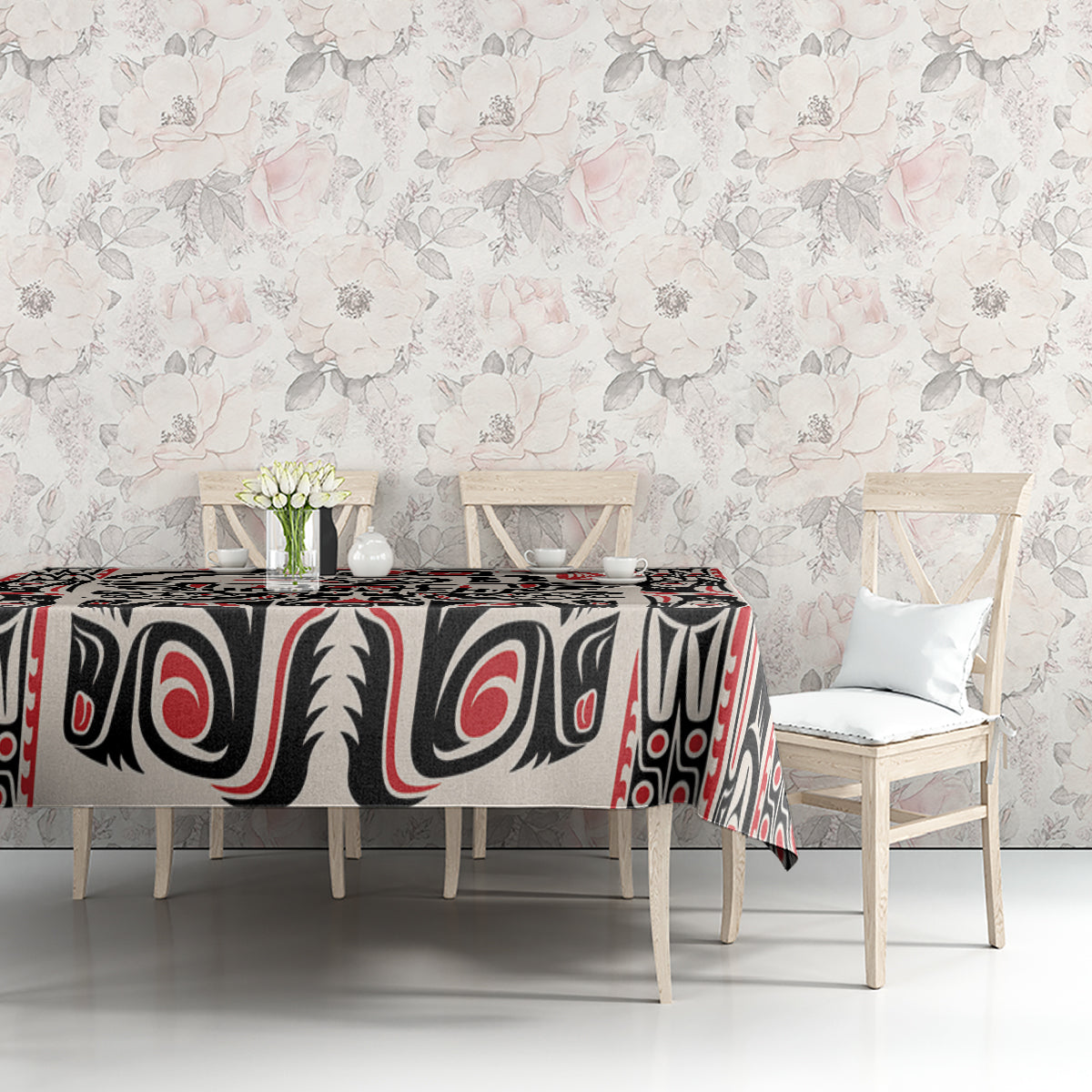 Personalized Canada Indigenous Haida Art Tablecloth - Wonder Print Shop